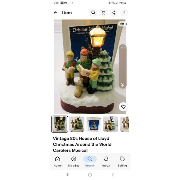 Vintage House of Lloyd Christmas Around the World Carolers Musical and Lighted - Picture 11 of 11